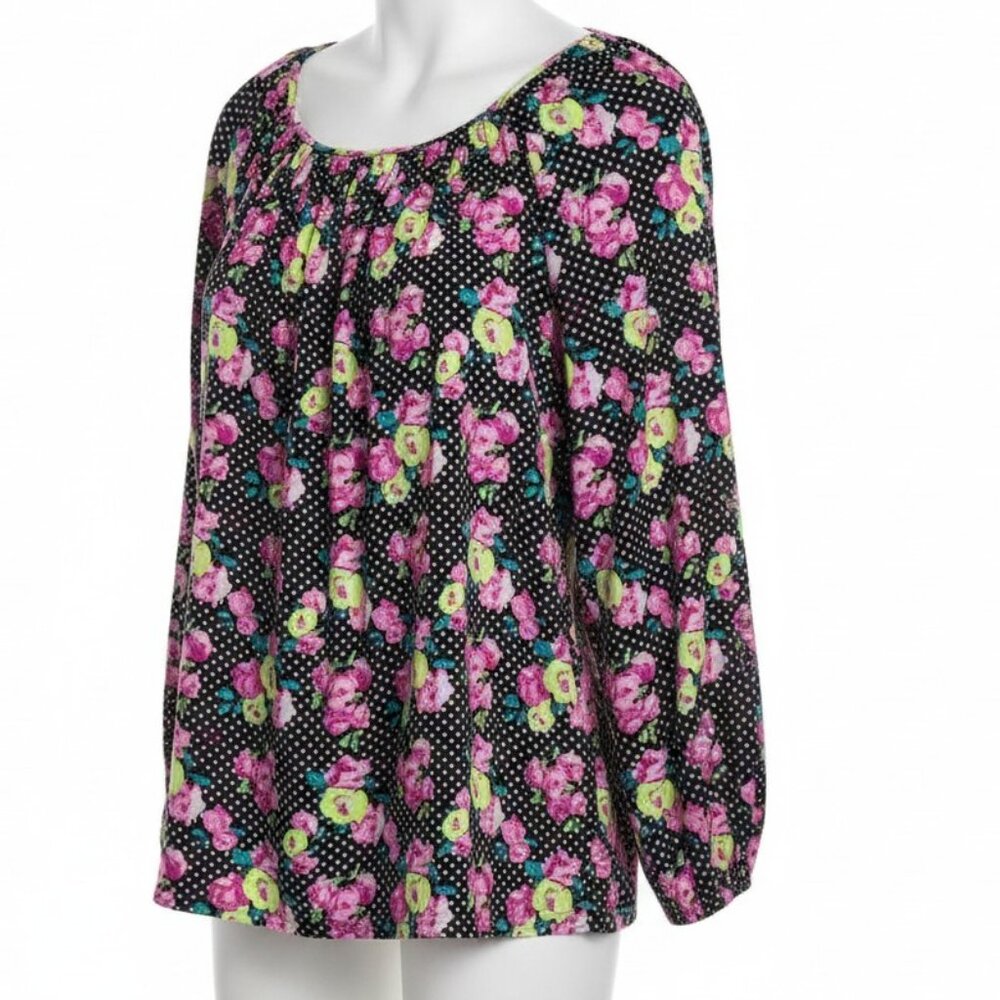 Betsey Johnson Boho Rose Blouse XL